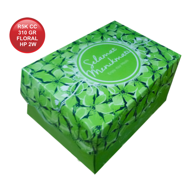 R5K CETAK COATED 310 FLORAL HIJAU PUPUS 2W